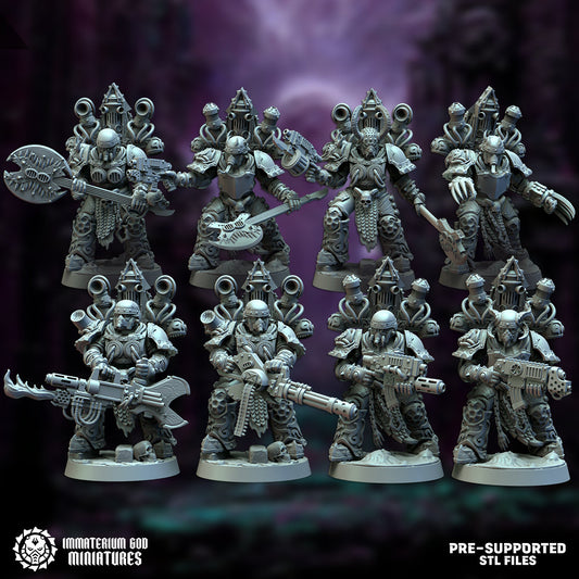 3d Printed Surgeon Mutants Modular Set x8 by Immaterium God Miniatures