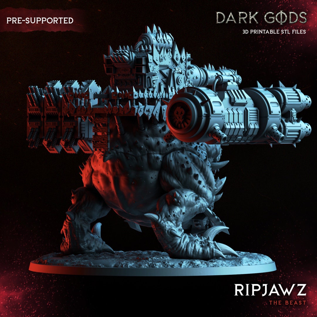 3D Printed RipJawz by Dark Gods Miniatures