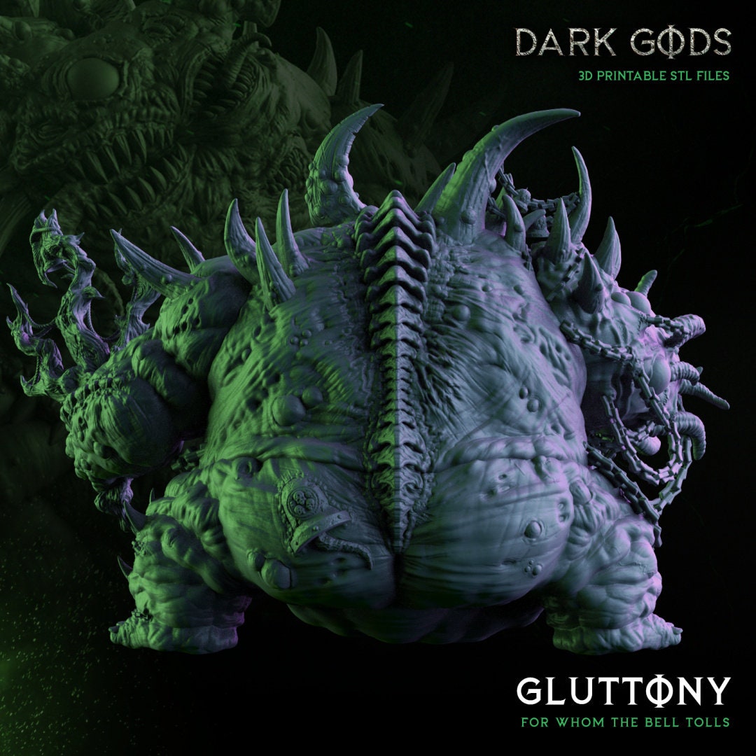 3D Printed Gluttony, the Bubonic One by Dark Gods Miniatures