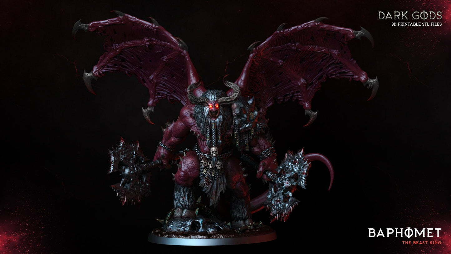 3D Printed Baphomet the Beast King by Dark Gods Miniatures