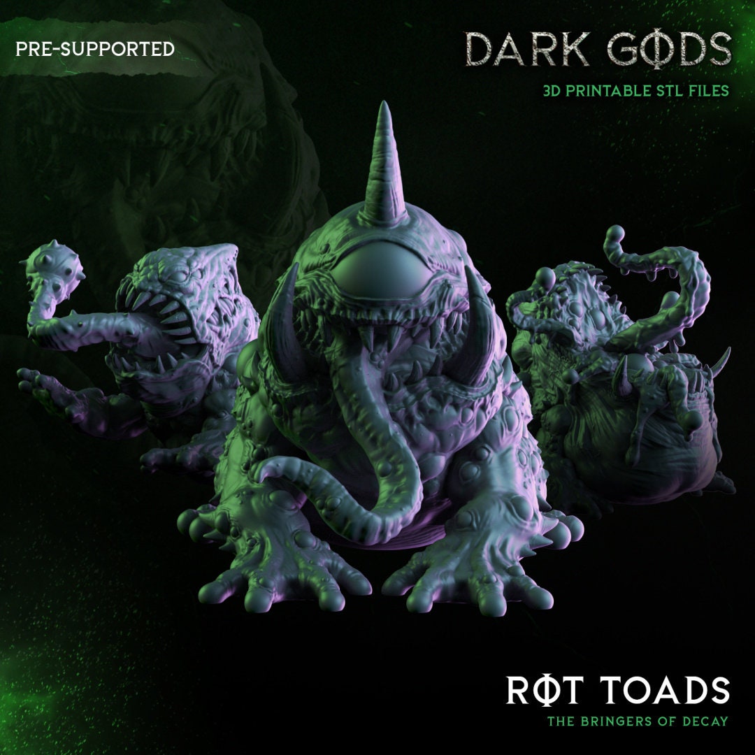 3D Printed Rot Toads One by Dark Gods Miniatures