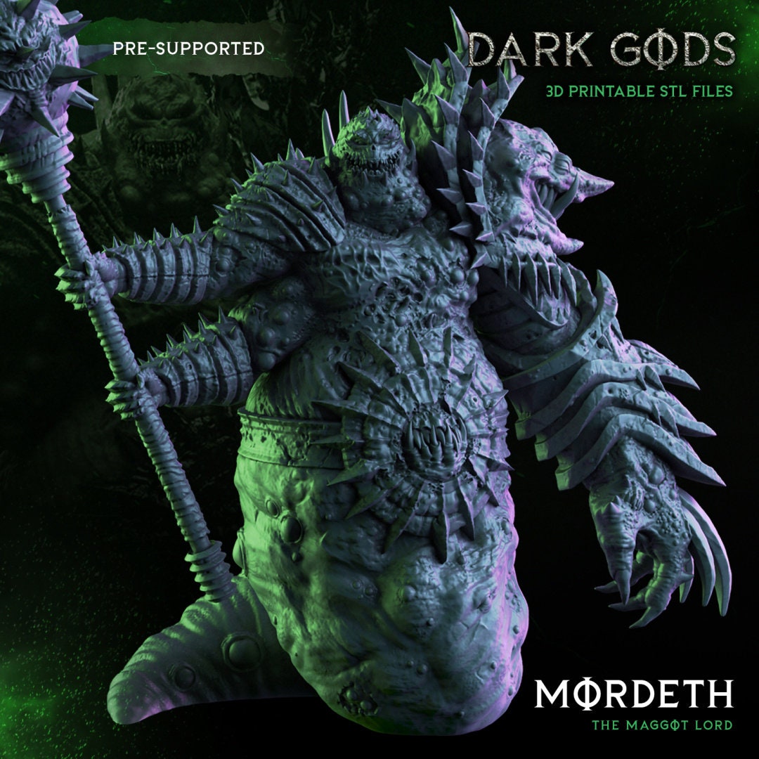 3D Printed Mordeth the Maggot Lord by Dark Gods Miniatures