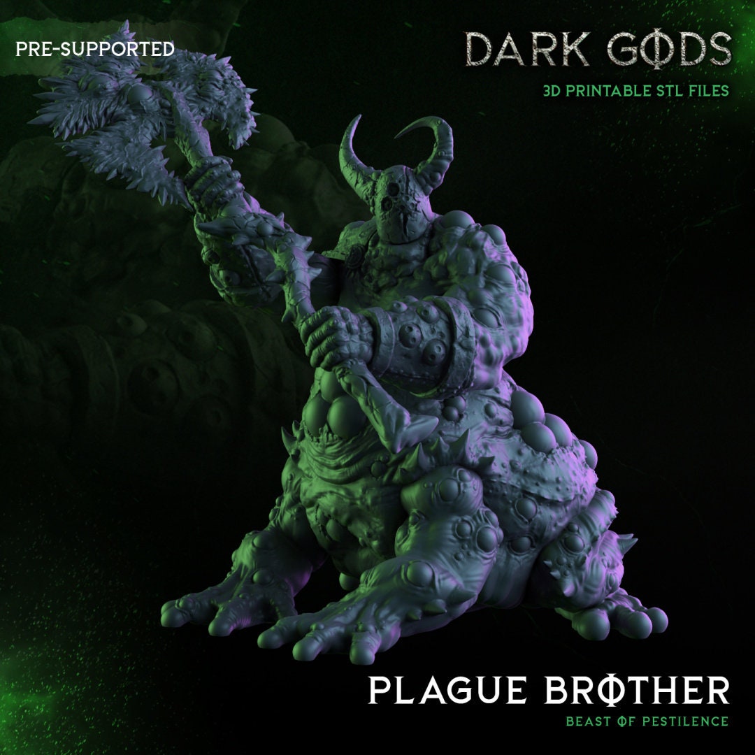 3D Printed Plague Brother Pestilence by Dark Gods Miniatures