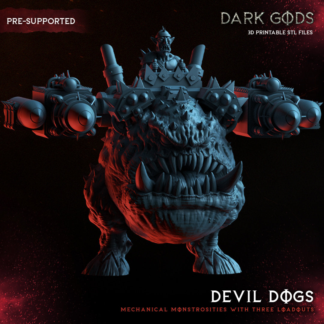 3D Printed Orc Devil Dog by Dark Gods Miniatures