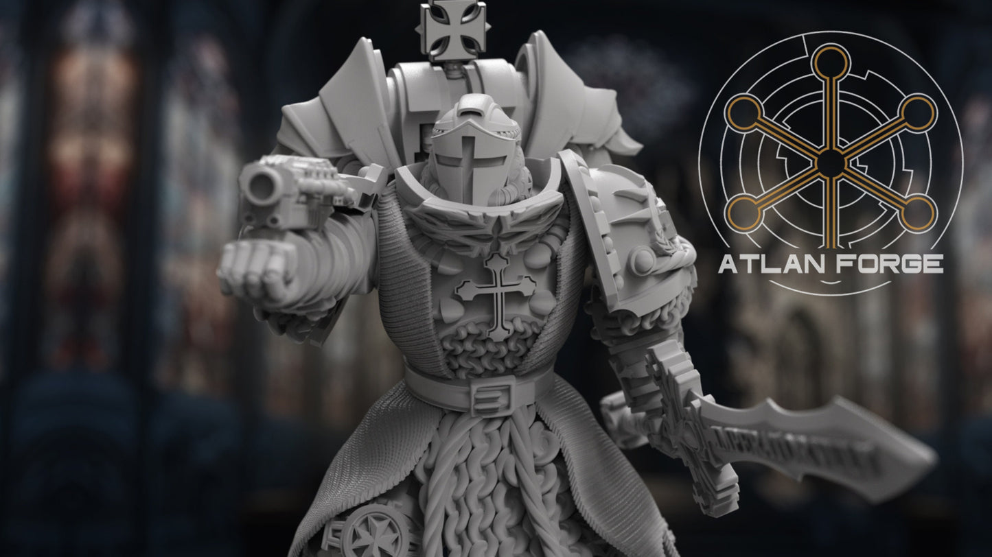 3d Printed Templar Paladins x5 by Atlan Forge Miniatures