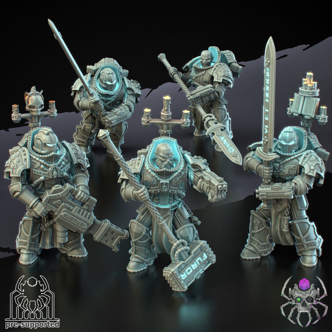 3D Printed Demon Hunters Battle Squad by EightLegsMiniatures