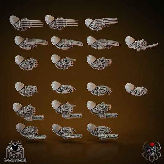 3D Printed Flame Lizards Melee Weapons Bits set by EightLegsMiniatures