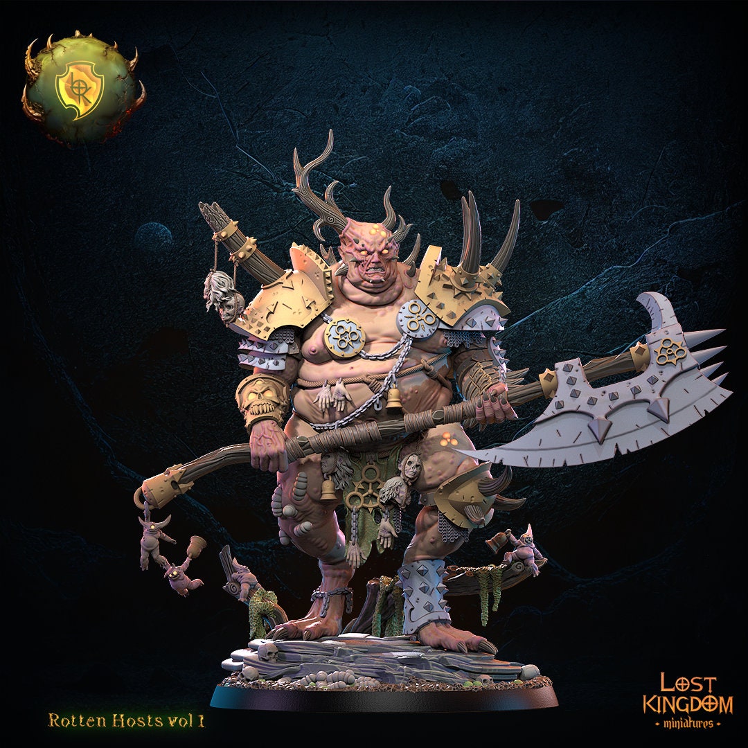 3D Printed Rotten Daemon Prince by Lost Kingdom Miniatures