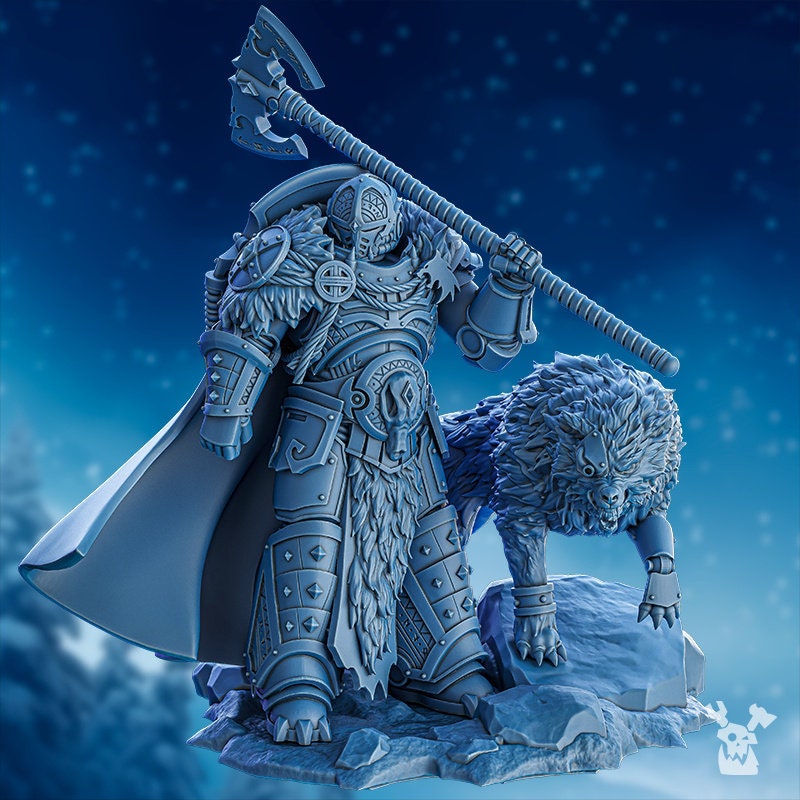 3D Printed Fein'ar the Wolfborn by DakkaDakka Mininatures