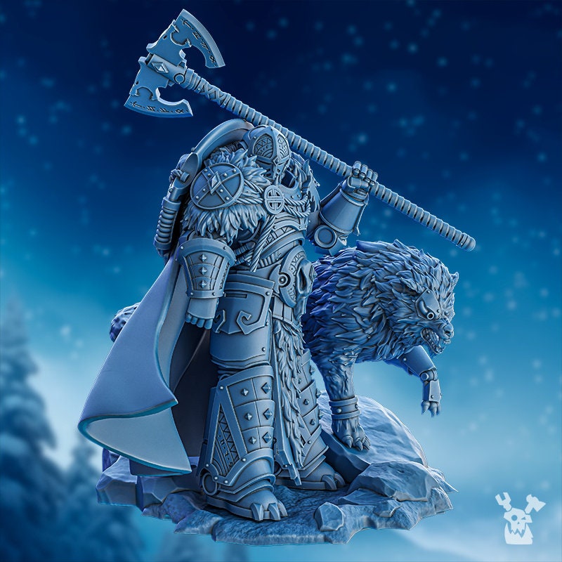 3D Printed Fein'ar the Wolfborn by DakkaDakka Mininatures