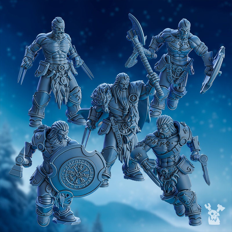 3D Printed Stormbringer Berserker Squad x5 by DakkaDakka Mininatures