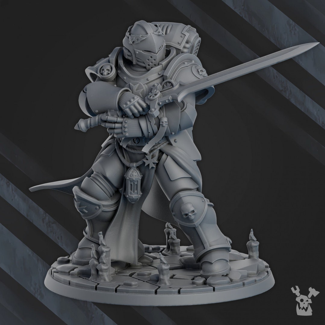 3d Printed Templar Space Knight by DakkaDakka Miniatures