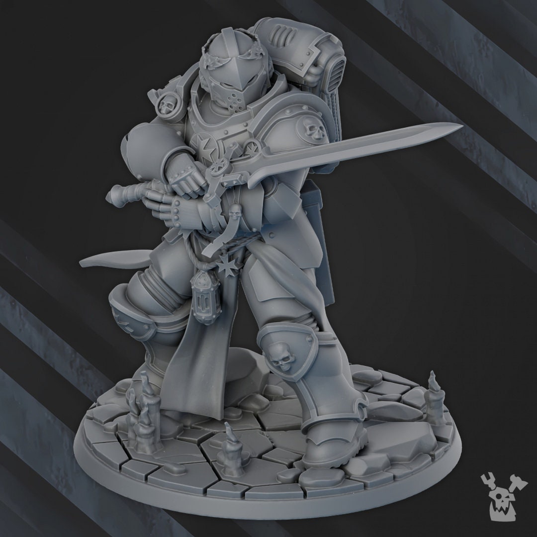 3d Printed Templar Space Knight by DakkaDakka Miniatures