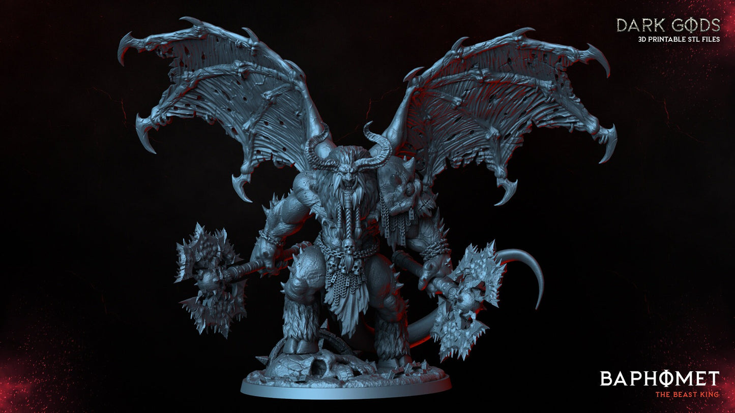 3D Printed Baphomet the Beast King by Dark Gods Miniatures