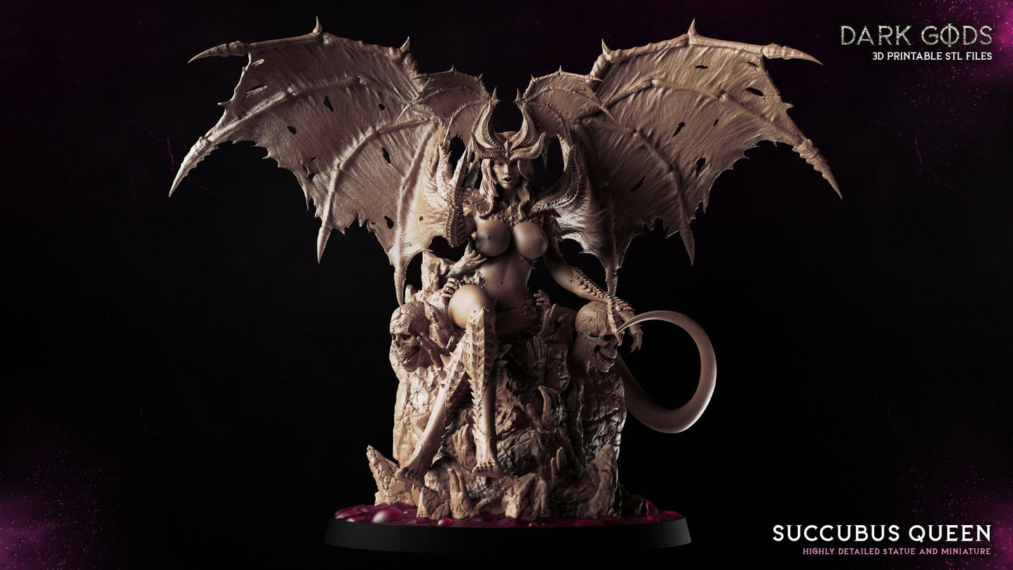 3D Printed Succubus Queen by Dark Gods Miniatures