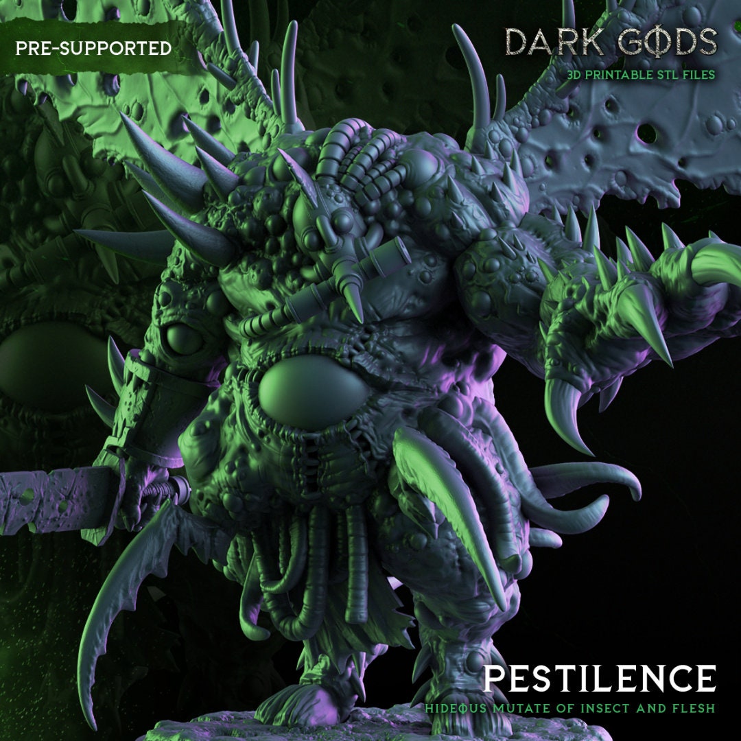 3D Printed Pestilence by Dark Gods Miniatures