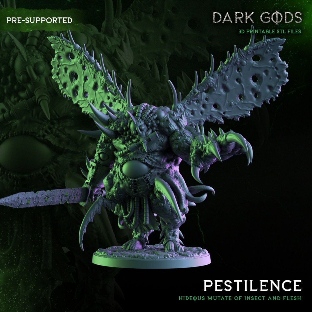 3D Printed Pestilence by Dark Gods Miniatures