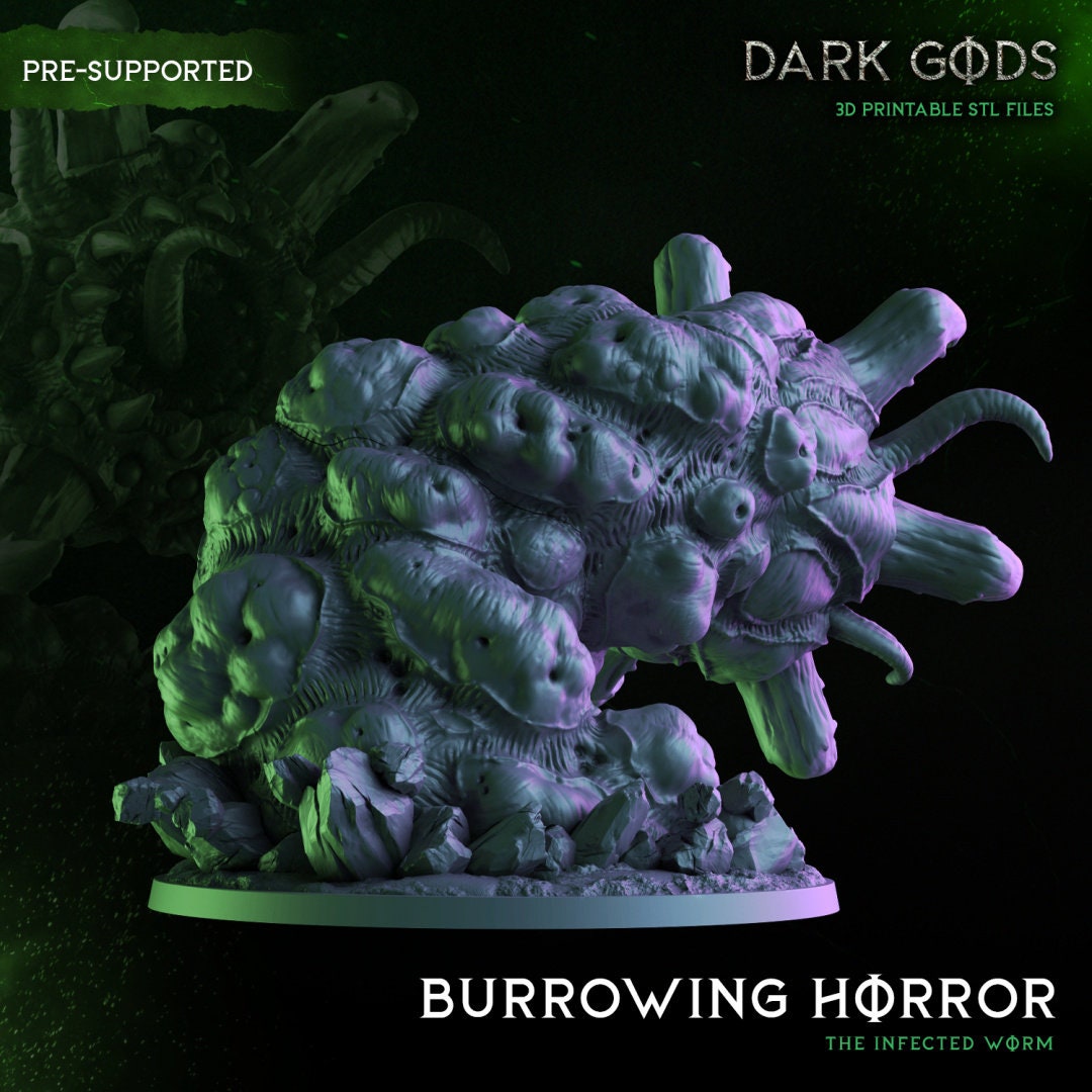 3D Printed Burrowing Horror by Dark Gods Miniatures