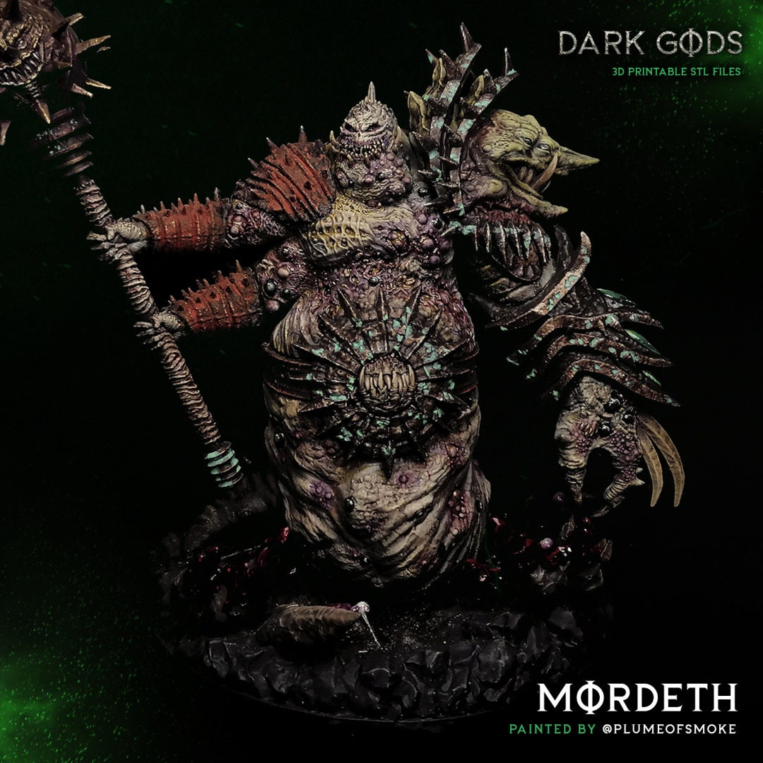 3D Printed Mordeth the Maggot Lord by Dark Gods Miniatures