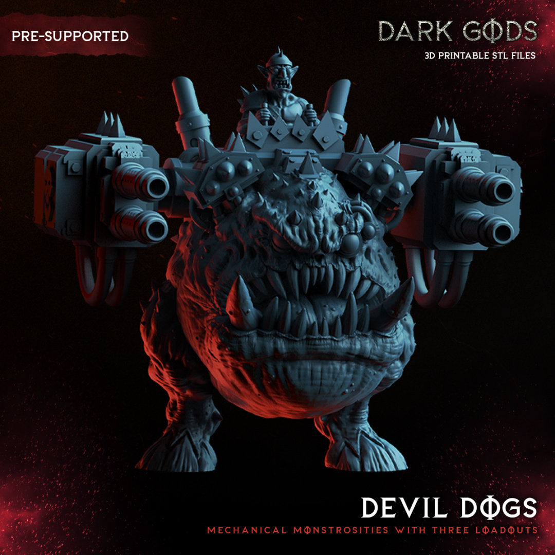 3D Printed Orc Devil Dog by Dark Gods Miniatures