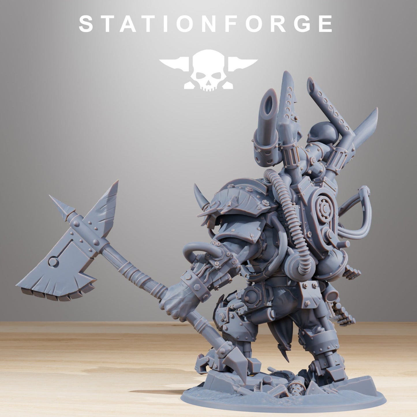 3D Printed Orkaz Troll Boss by StationForge Miniatures