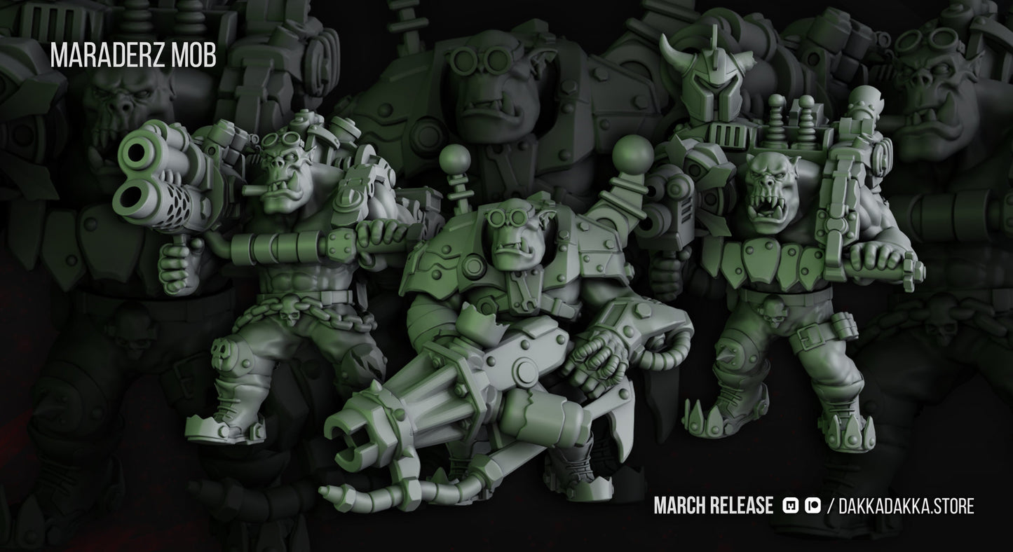 3d Printed Ork Maradaz x5 by DakkaDakka Miniatures