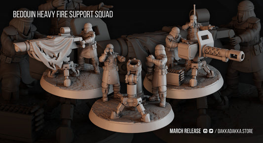 3d Printed Bedouin Heavy Fire Squad by DakkaDakka Miniatures