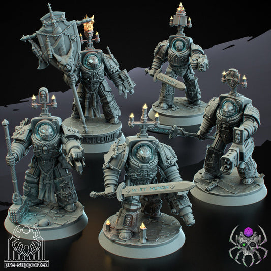 3D Printed Demon Hunters Heavy Armor Squad by EightLegsMiniatures