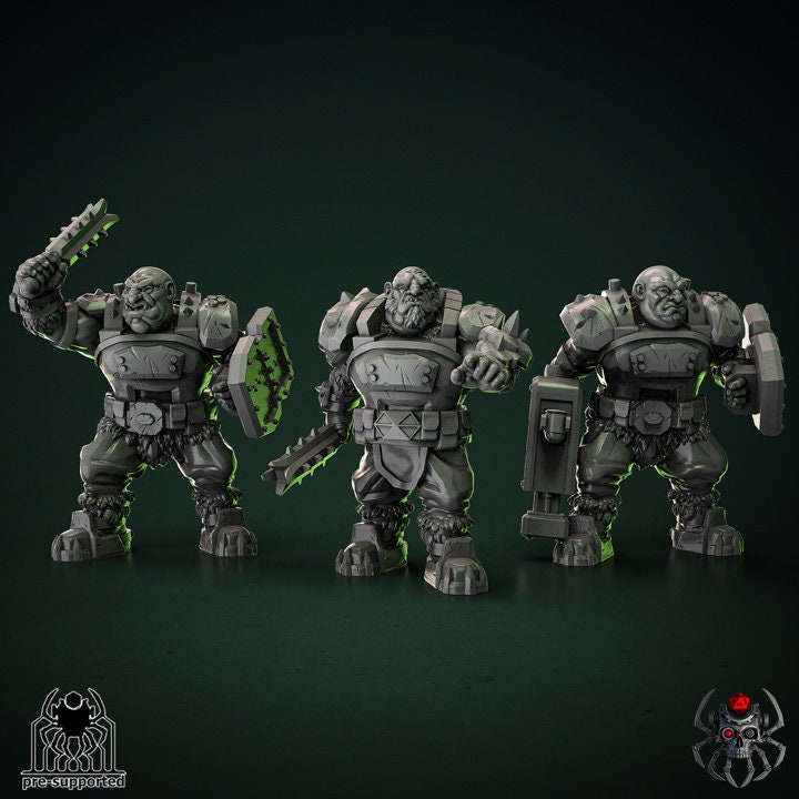 3D Printed Heavy Ogre Squad by EightLegsMiniatures