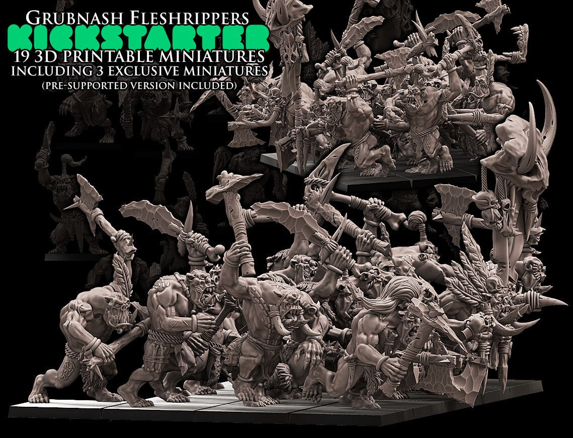 3D Printed Savage Orc Regiment by Avatars of War