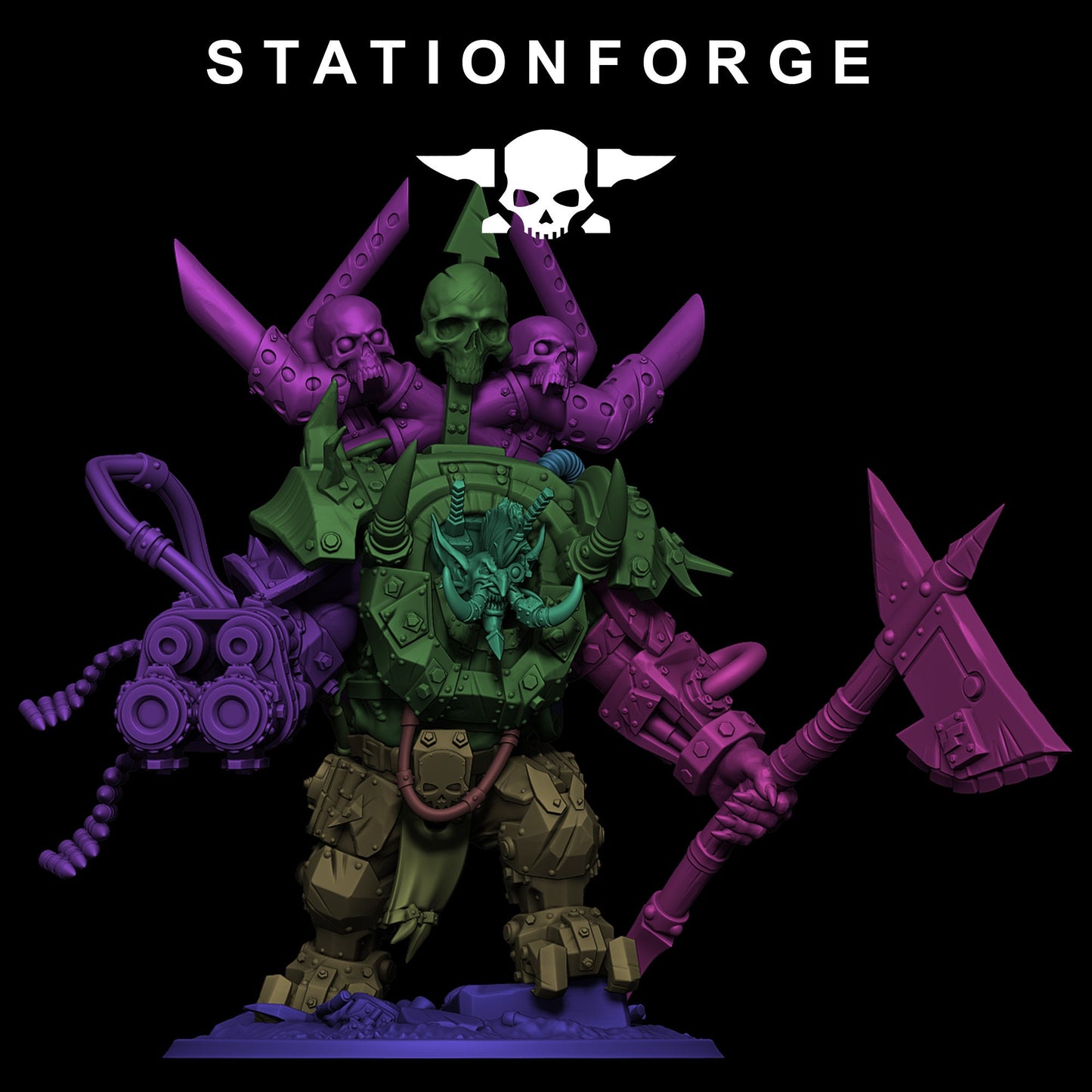 3d Printed Ork Troll Boss by StationForge Miniatures