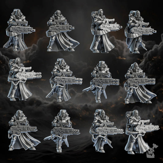 3d Printed Heavy Sisters Squad by DakkaDakka Miniatures