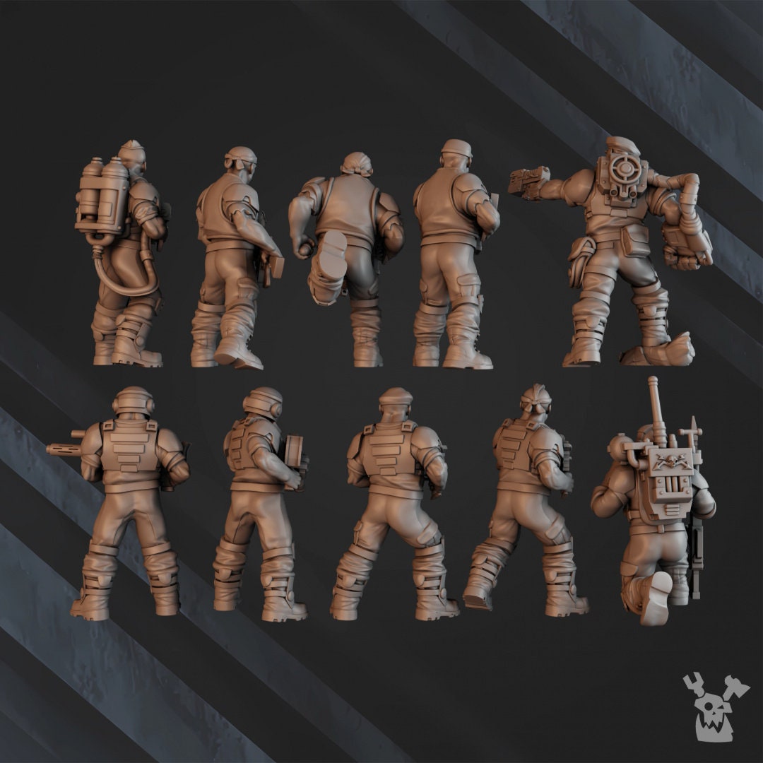 3d Printed Jungle Commando Squad x10 by DakkaDakka Miniatures