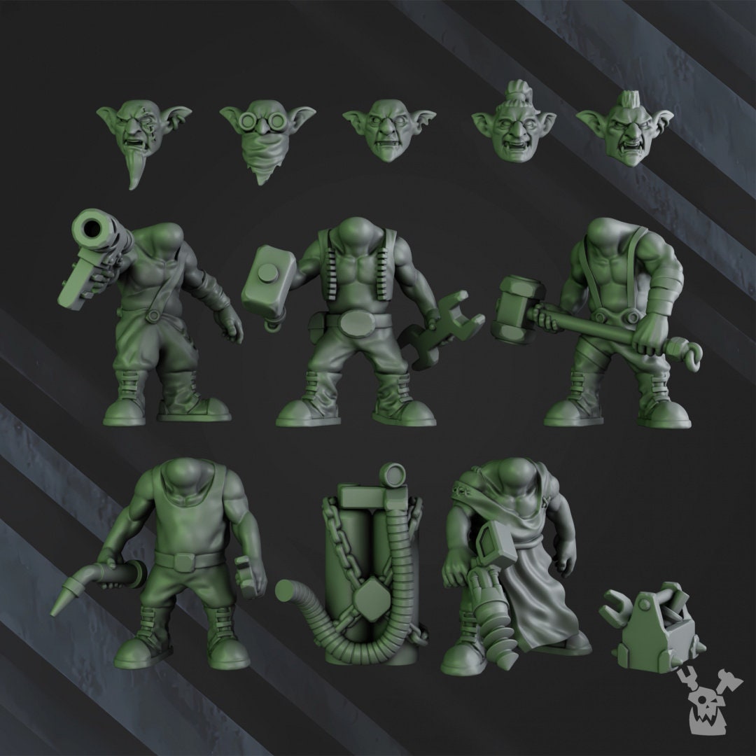 3d Printed Gobbo Squad by DakkaDakka Miniatures