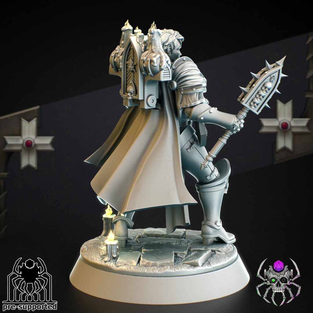 3d Printed Chaplain Widow by EightLegs Miniatures