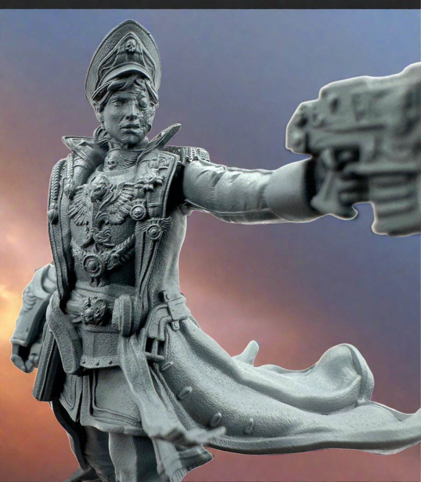 3D Printed Female Officer by 3DArtGuy Miniatures