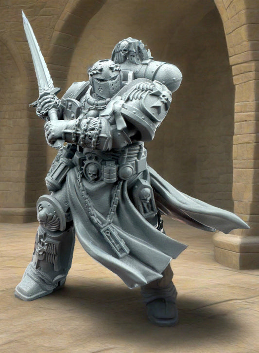 3D Printed Knight Crusader Marine Miniature by 3DArtGuy