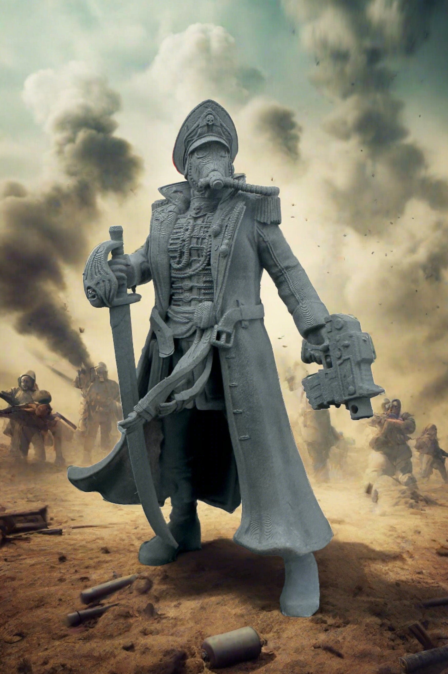 3D Printed Krieg Commissar Miniature by 3DArtGuy – Last Hope Miniatures