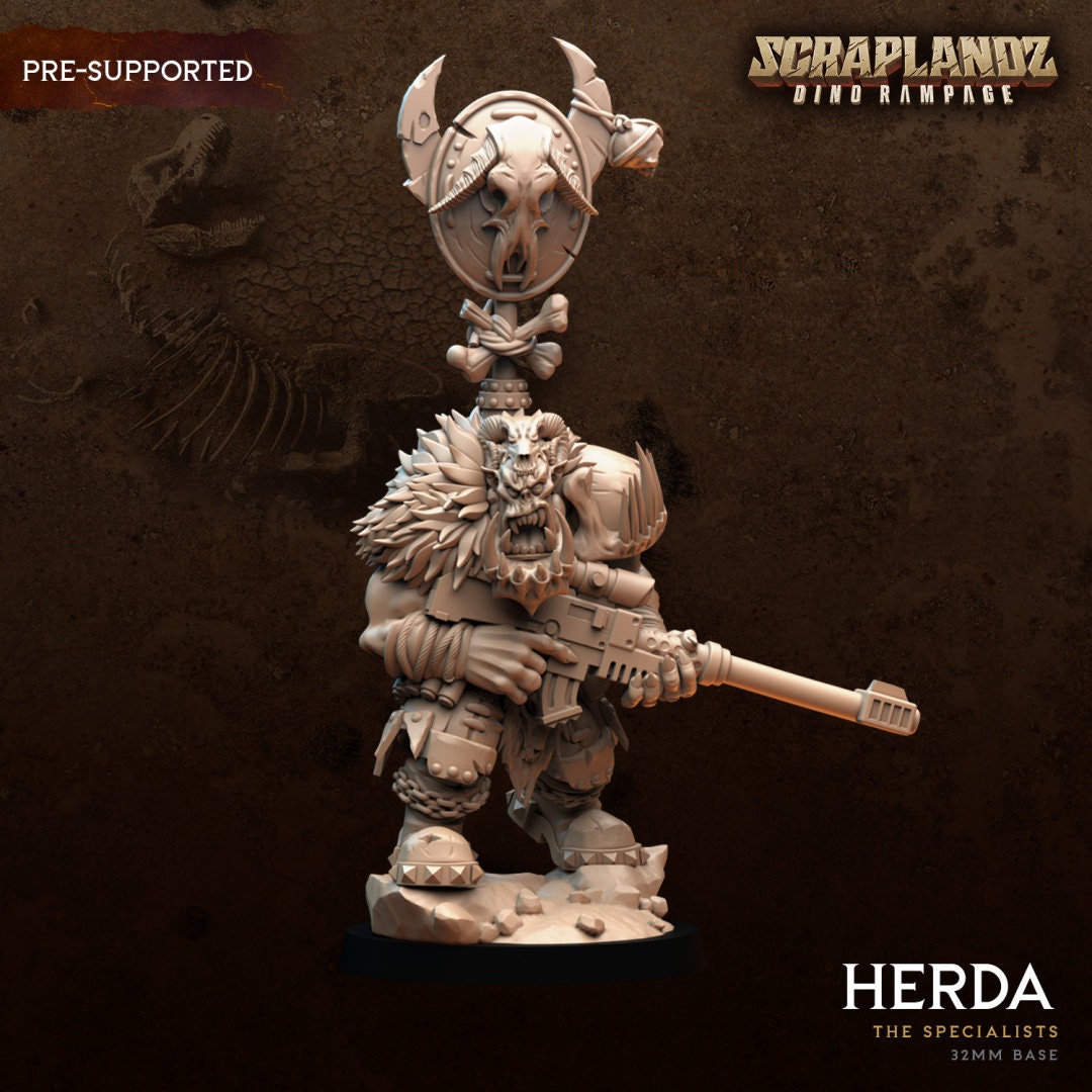 3D Printed Orc Git Herda by Dark Gods Miniatures