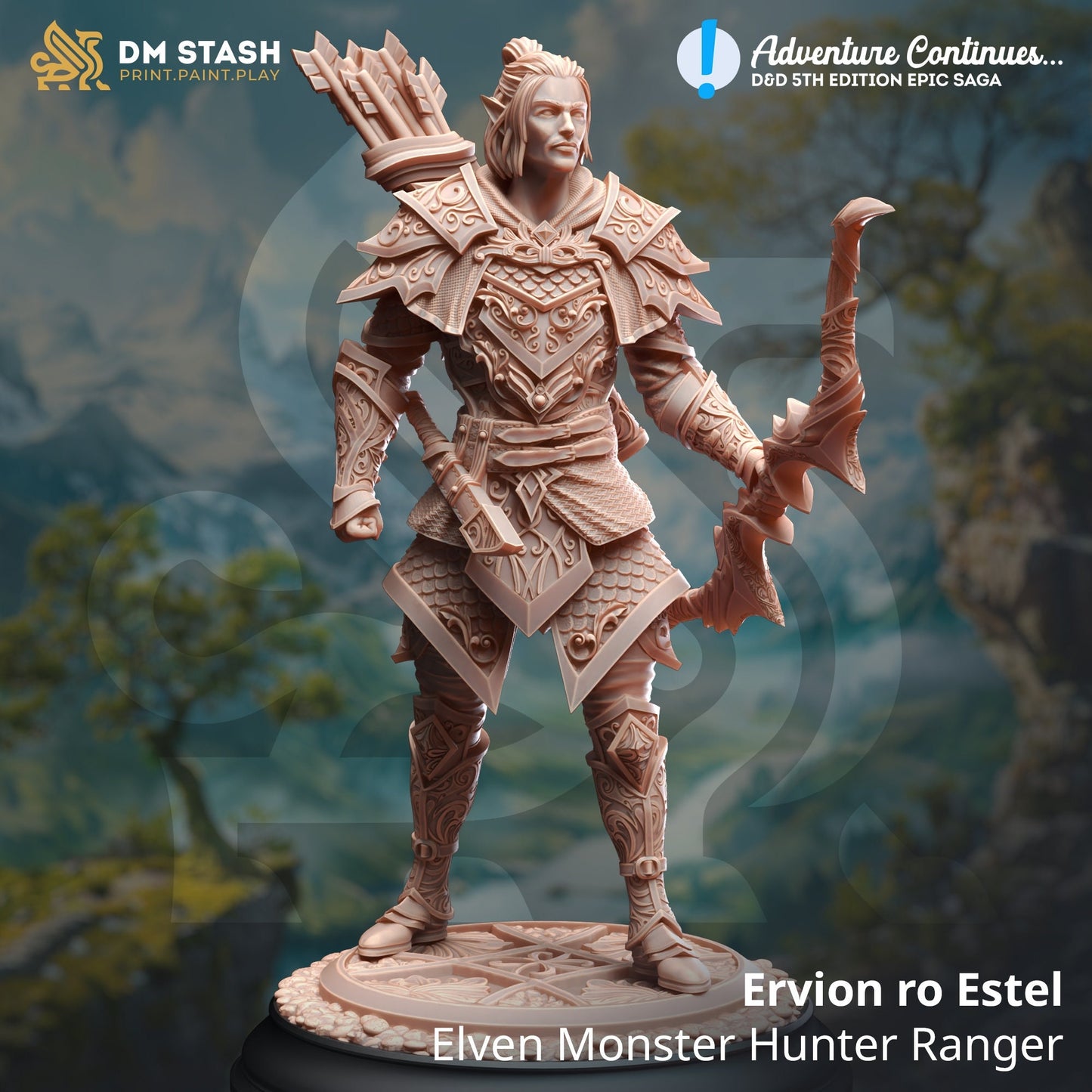 3D Printed Elven Ranger by DM Stash