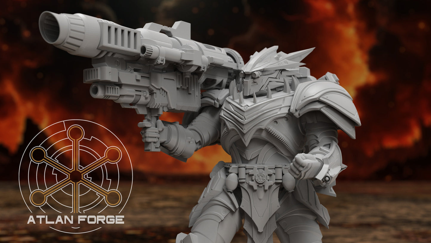 3d Printed Dragon Knights Incinerator Squad by Atlan Forge Miniatures