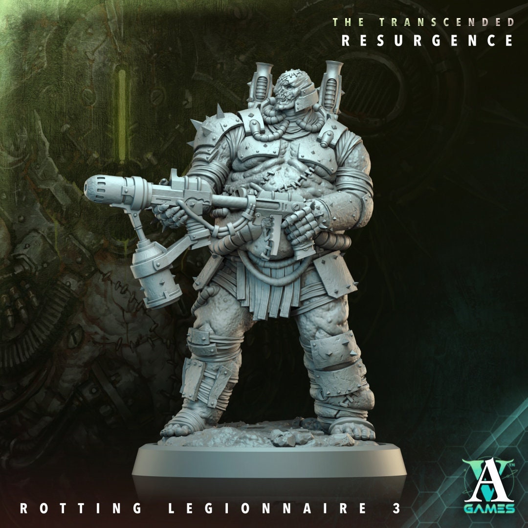 3D Printed Rotting Legionnaire by Archvillain Games