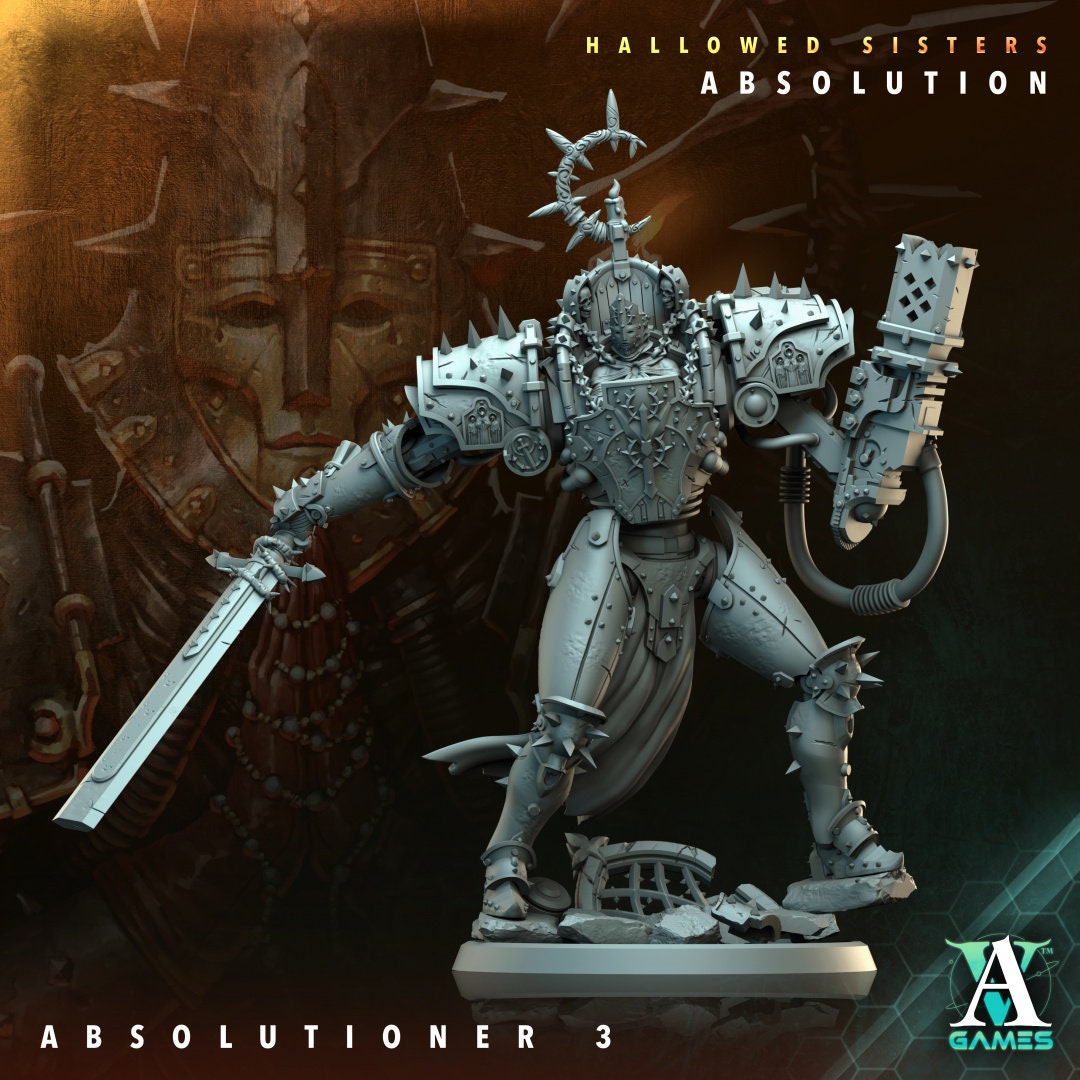 3D Printed Absolutioner by Archvillain Games