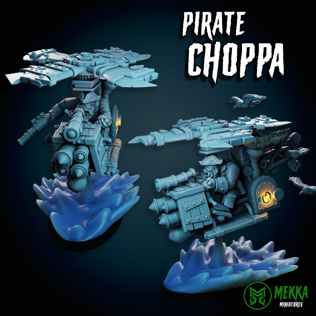 3d Printed Orc Pirate Choppa by Mekka Miniatures