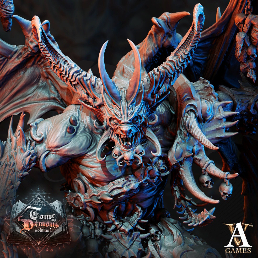 3D Printed Armaros, Chaos Incarnate by Archvillain Games