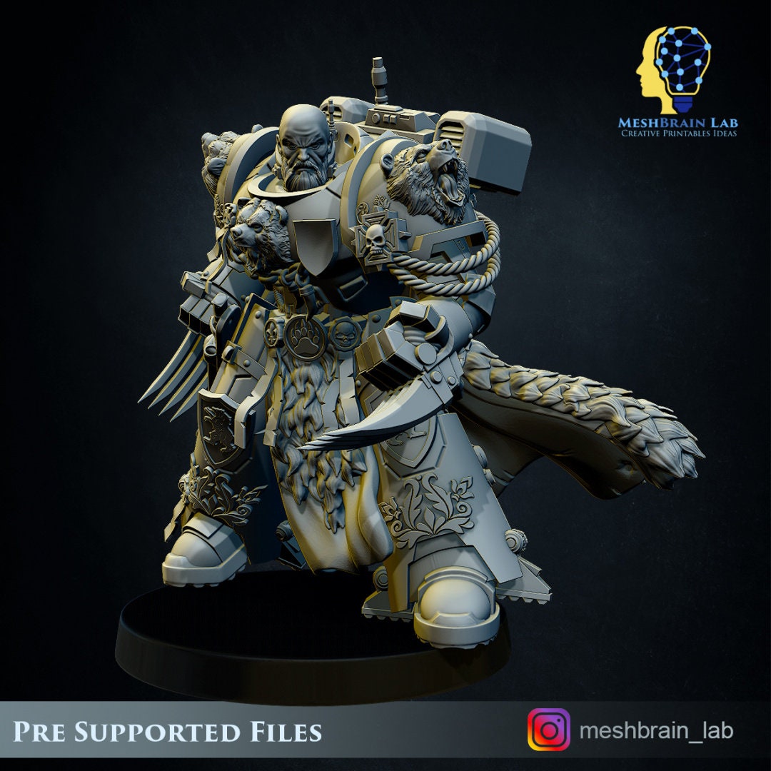 3d Printed Imperial Marine Master of the Order Beasts by Meshbrain Labs