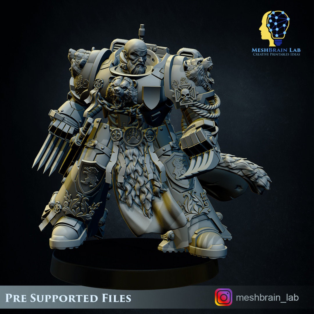 3d Printed Imperial Marine Master of the Order Beasts by Meshbrain Labs