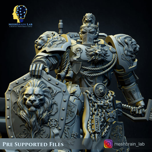 3d Printed Imperial Marine Master of the Order of the Lion by Meshbrain Labs