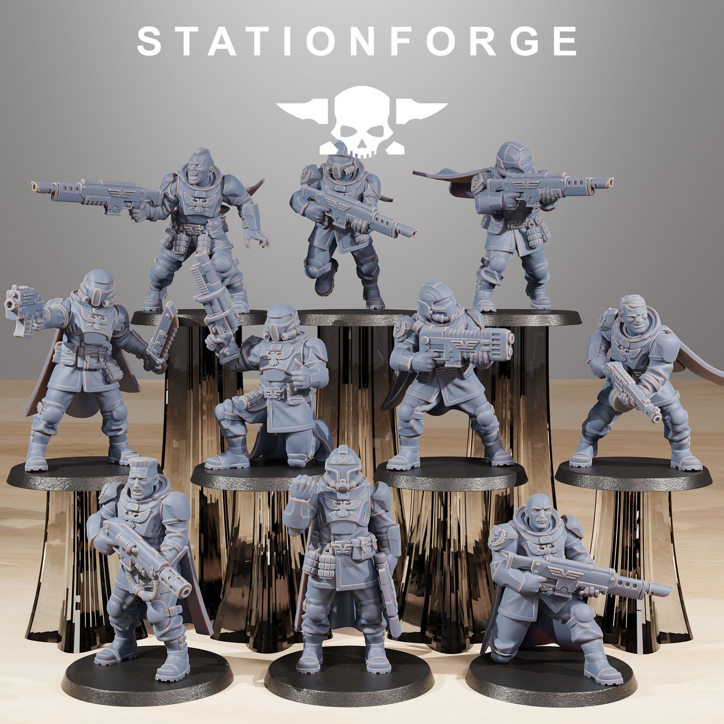 3D Printed Vaskar Freedom Fighters x10 by StationForge Miniatures