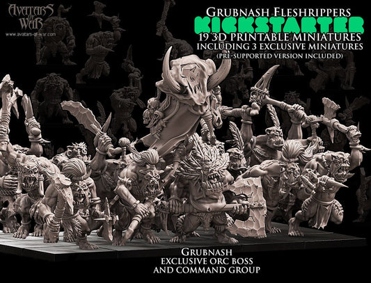 3D Printed Savage Orc Regiment by Avatars of War